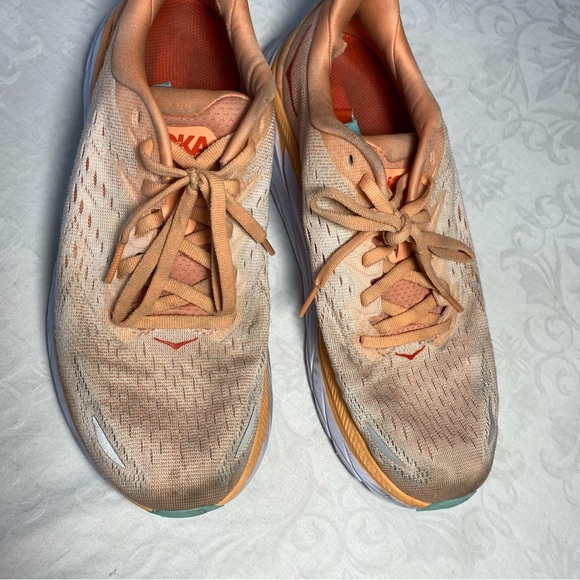 Hoka One One Womens Clifton 8 1119394 CSPY Orange Running Shoes Sneakers 8B - Picture 10 of 10